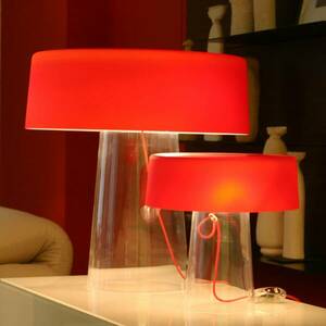 Prandina Glam asztali lámpa 48 cm világos/piros árnyékolóval kép
