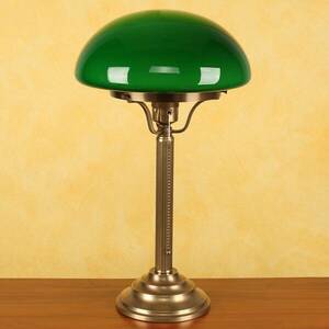 Réz asztali lámpa Hari zöld ernyővel kép