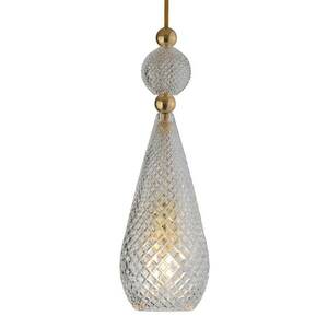 EBB & FLOW Smykke függő lámpa arany, kristály kép