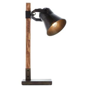 Asztali lámpa Plow, fekete/sötét színű fa kép