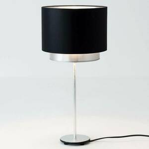 Mattia asztali lámpa, fekete/ezüst chintz kép