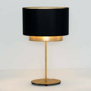 Asztali lámpa Mattia, ovális, kettős, fekete/arany kép