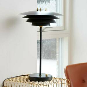 Bretagne asztali lámpa, többrétegű ernyő, fekete kép