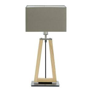 HerzBlut Bi Bob asztali lámpa, natúr tölgy/taupé kép