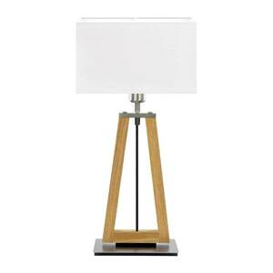 HerzBlut Bi Bob asztali lámpa, olajozott csomós tölgyfa/fehér kép