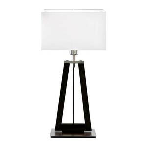HerzBlut Bi Bob asztali lámpa, kőris tölgyfa szén/fehér kép