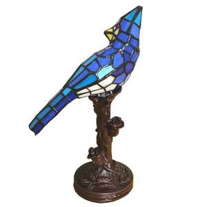 Asztali lámpa 5LL-6102BL Madár, kék Tiffany stílus kép