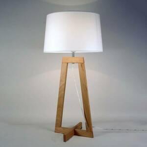 Sacha LT asztali lámpa textilből és fából kép