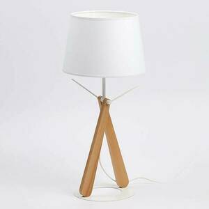 Asztali lámpa Zazou LT fehér / világos fa kép