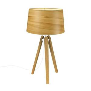 Essence LT asztali lámpa, fa hatású pamut ernyővel kép