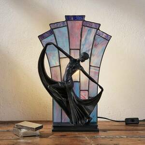 Asztali lámpa Flamina Tiffany stílusban kép