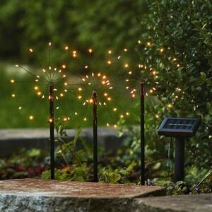 Firework LED napelemes lámpakész. földbe szúrható kép
