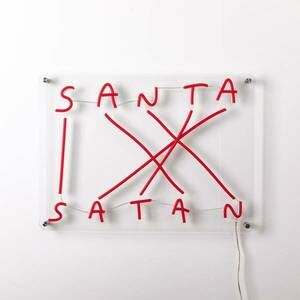 LED dekor fali világítás Santa-Satan, piros kép