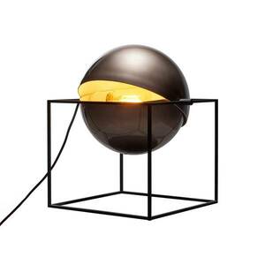 Asztali világítás El Cubo gömbbúrával füstszürke kép