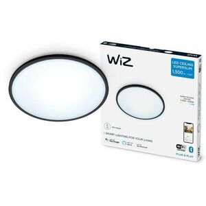 WiZ Tunable White SuperSlim mennyezeti lámpa 16W fekete kép