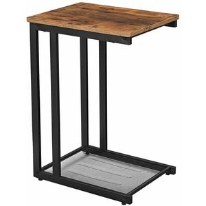 Összecsukható asztal Stella, 65 cm, barna / fekete kép