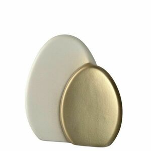 LEONARDO PESARO dupla tojás 20cm, fehér-arany kép