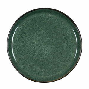 Sötétzöld agyagkerámia desszertes tányér ø 21 cm – Bitz kép