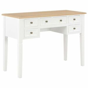 vidaXL fehér fa íróasztal 109, 5 x 45 x 77, 5 cm kép