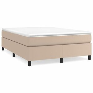 vidaXL cappuccino színű műbőr rugós ágy matraccal 140 x 200 cm kép