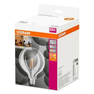 OSRAM LED gömblámpa E27 6, 5W G125 827 Glow dim kép