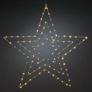 Ezüst csillag LED deco lámpa 66x64 cm kép
