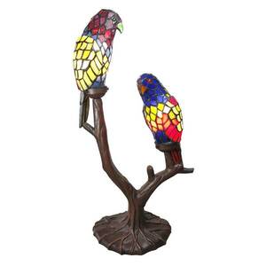 6017 deco lámpa, két papagáj, Tiffany design kép