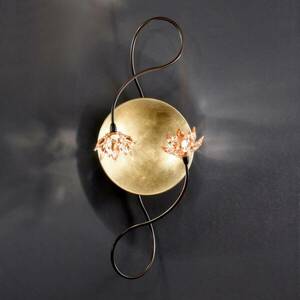 Fali lámpa Fiorella 2 égősú borostyán kép