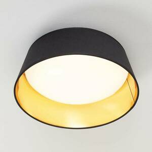 Fekete-arany textil mennyezeti lámpa Ponts w. LEDs kép