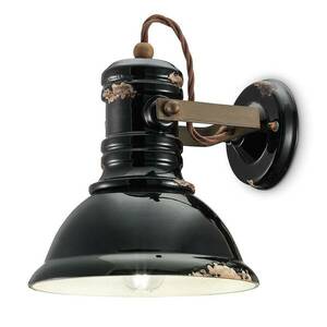 Kerámia fali lámpa C1693 ipari stílusú fekete kép