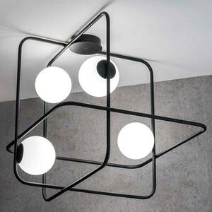 Mennyezeti lámpa Intrigo négyzet alakú fekete kép