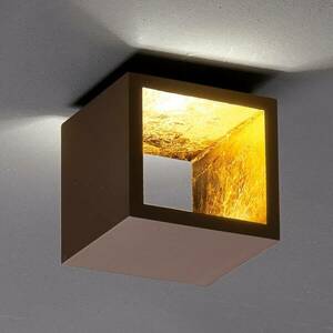 ICONE Cubò - LED mennyezeti lámpa, 10 W, barna/arany kép