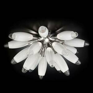 Fehér üveg mennyezeti lámpa Flo, 55 cm kép
