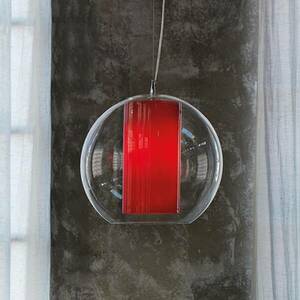 Modo Luce Bolla függő lámpa műanyag piros Ø 50 cm kép
