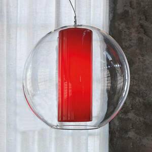 Modo Luce Bolla függő lámpa műanyag piros Ø 60 cm kép
