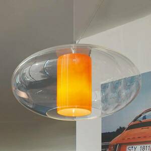 Modo Luce Ellisse függő lámpa műanyag narancssárga kép