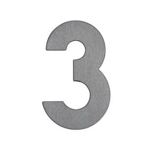 „3” házszám - rozsdamentes acél kép