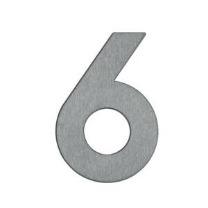 „6” házszám - rozsdamentes acél kép