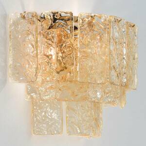 Üveg fali lámpa Glace arany tartóval kép