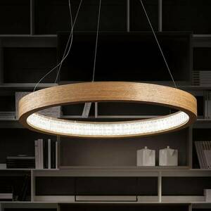 Természetes LED függő lámpa Libe Round, 90 cm kép