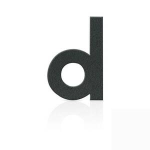 Rozsdamentes acél házszámok „d” betű, grafitszürke kép