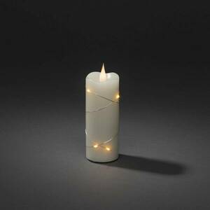 LED viaszgyertya krémszínű krémfény borostyán 12, 7 cm kép