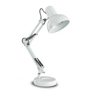 Asztali lámpa Kelly csuklós kar, E27, fehér kép