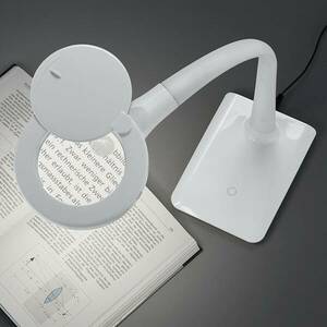 Lábbal - LED nagyító lámpa Lupo fehér kép