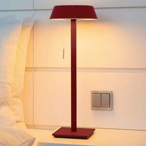 OLIGO Glance LED asztali lámpa piros matt kép