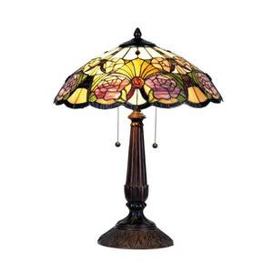 Virágos asztali lámpa Rose, Tiffany stílus kép