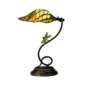 Leaf - ízléses asztali lámpa Tiffany stílusban kép