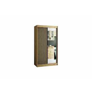 CAMELO 2 tolóajtós szekrény, 120x200x62, tölgy artisan/fekete kép