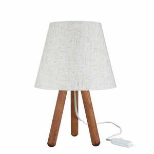 Fehér-natúr színű asztali lámpa textil búrával (magasság 33, 5 cm) – Squid Lighting kép