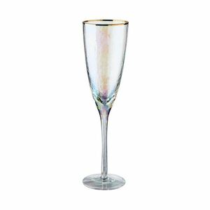 SMERALDA pezsgős pohár arany szegéllyel 250 ml kép